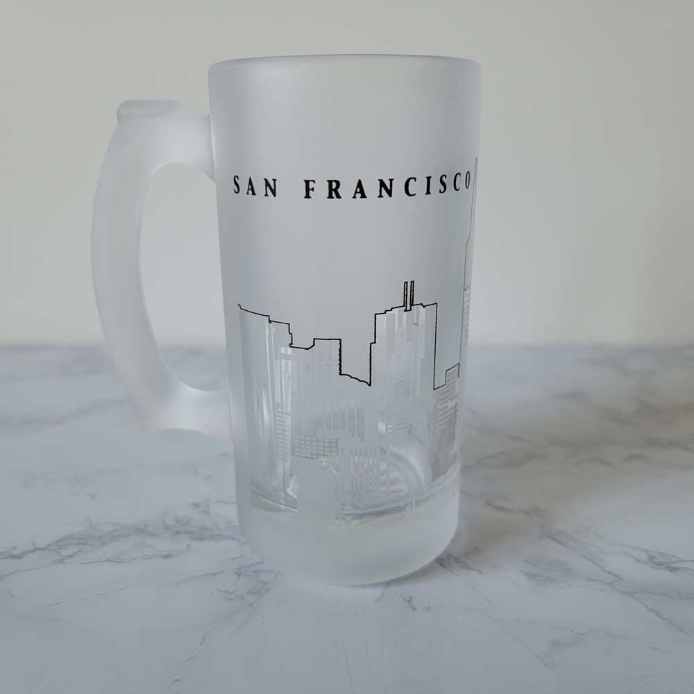 Frosted Glass San Francisco Beer Stein